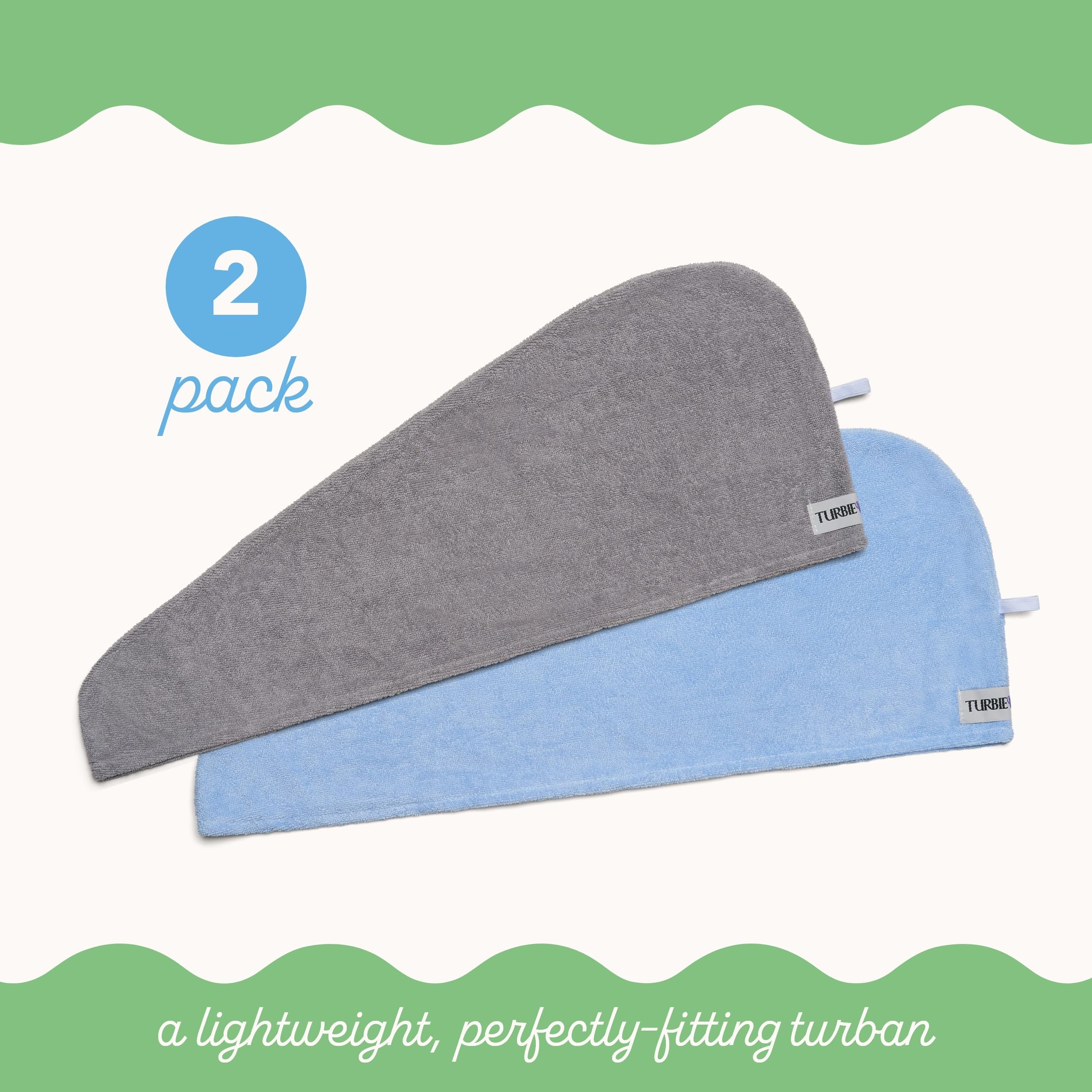 Turbie Twist microfiber absorbent closeup highlights rapid moisture pickup.
