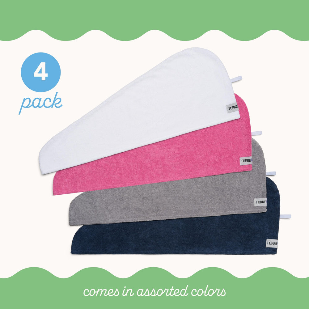 Turbie Twist microfiber close-up reveals absorbent fibers for faster drying.