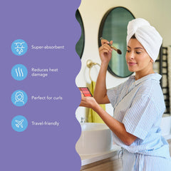 Turbie Twist microfiber hair towel wrap frosted mint for soft fast drying and frizz control