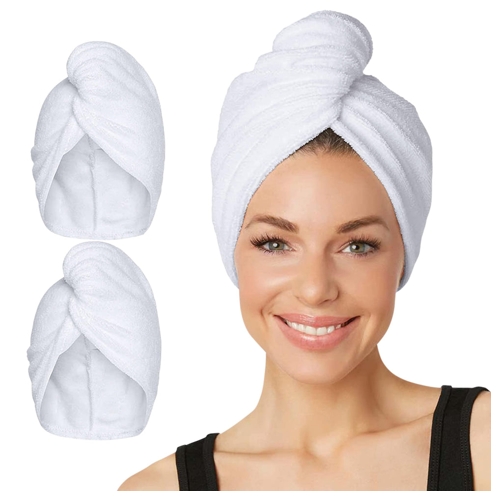 Turbie Twist 2-Pack packaging showcases premium travel-ready set for quick-dry hair care.