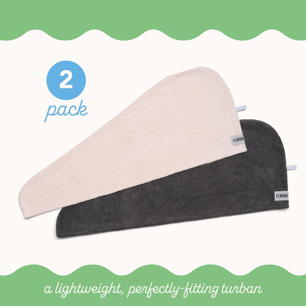 Turbie Twist pink travel kit shot highlights lightweight, secure wrap.