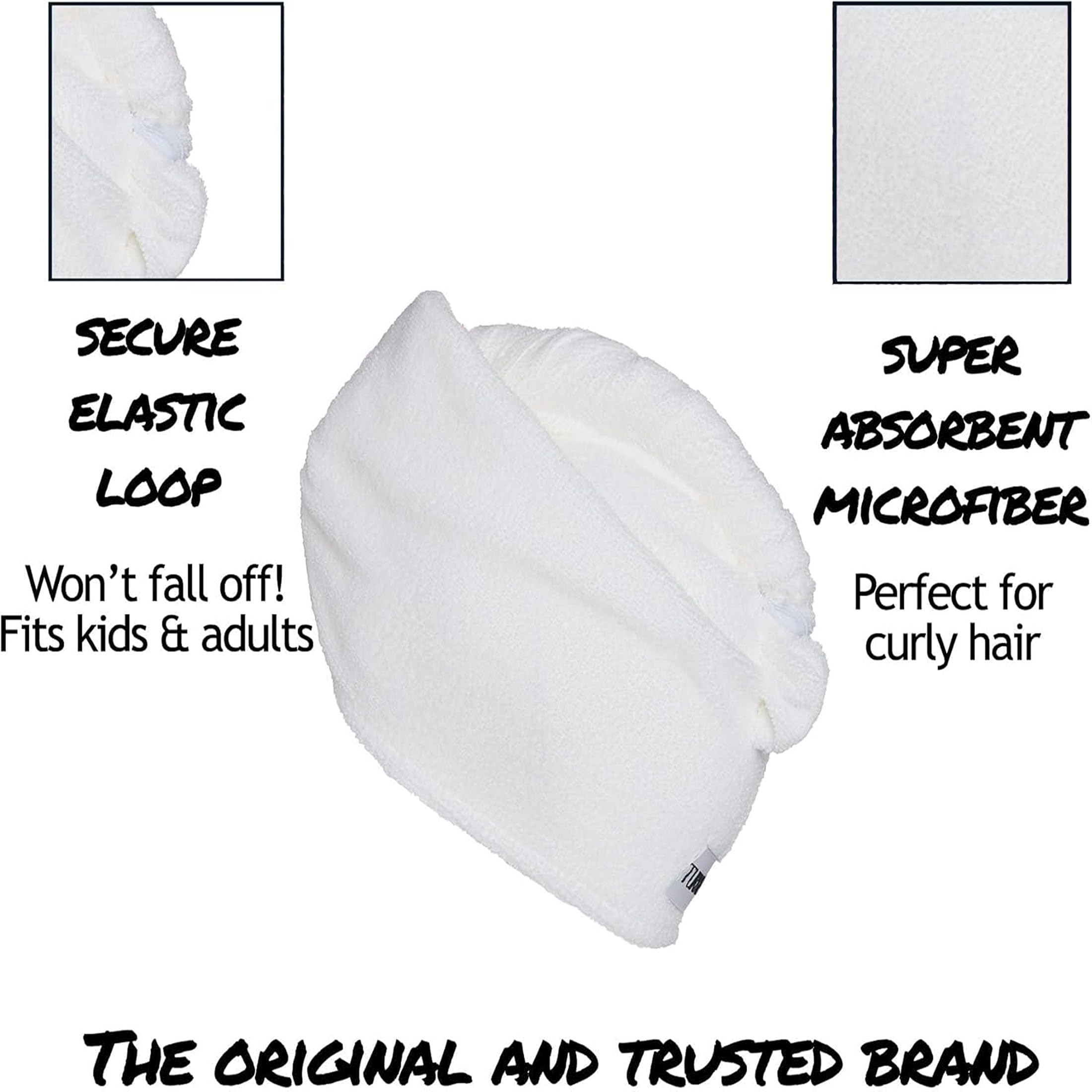 Turbie Twist white two-pack ideal for gifting and bathrooms.