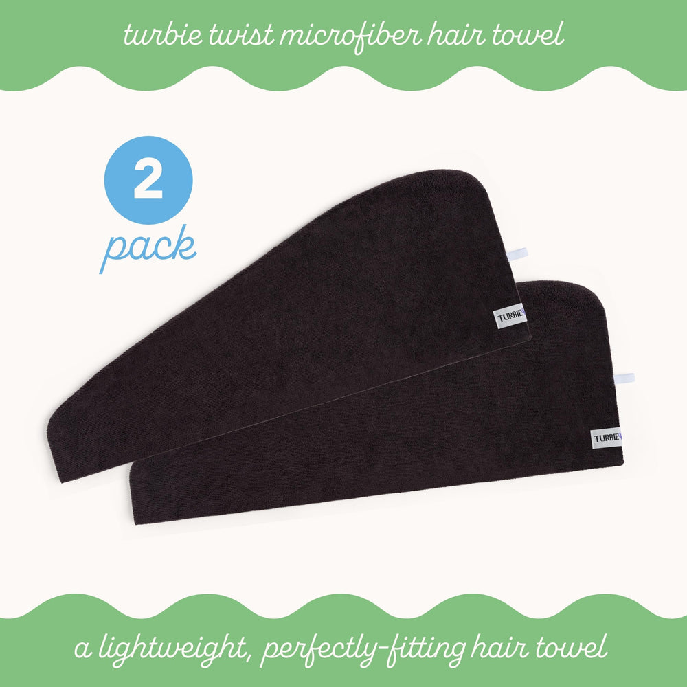 Turbie Twist worn as a turban delivers gentle, frizz-minimizing wrap.