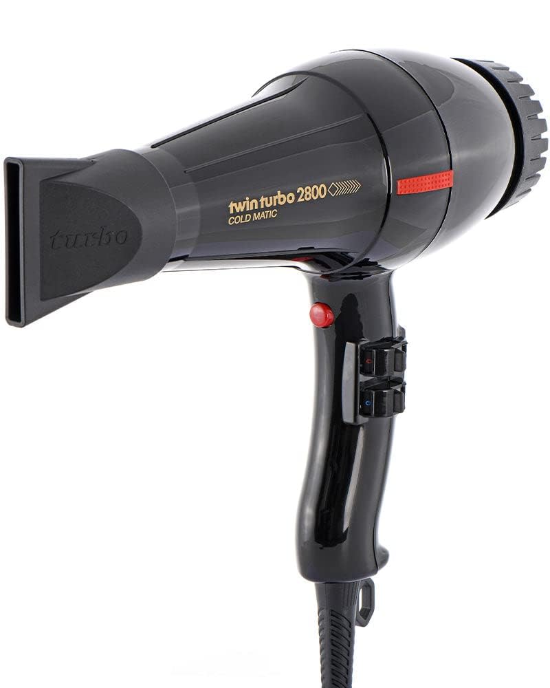 Turbo Power Twinturbo 2800 diffusers image showcases versatile attachments for diffused, salon-quality results.
