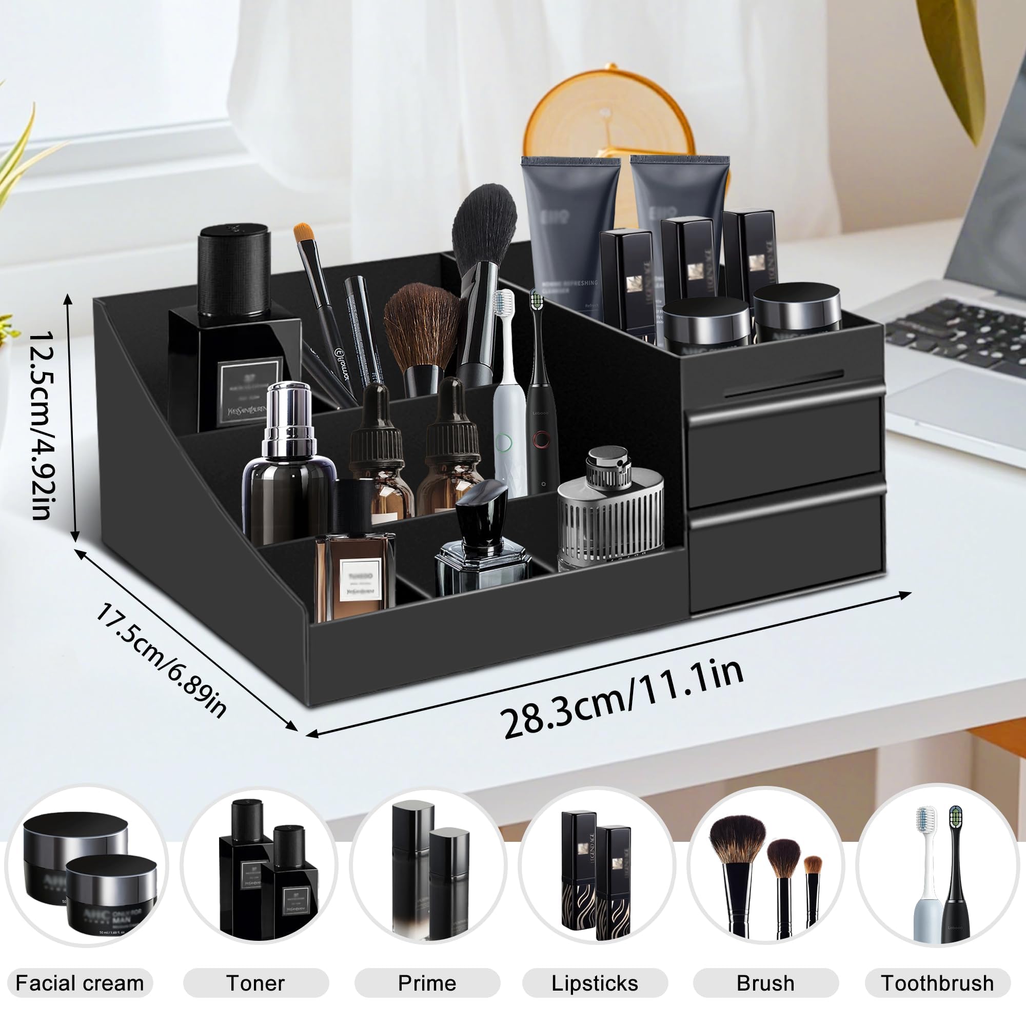 Turesmith cologne stand on countertop offers quick access to favorite scents