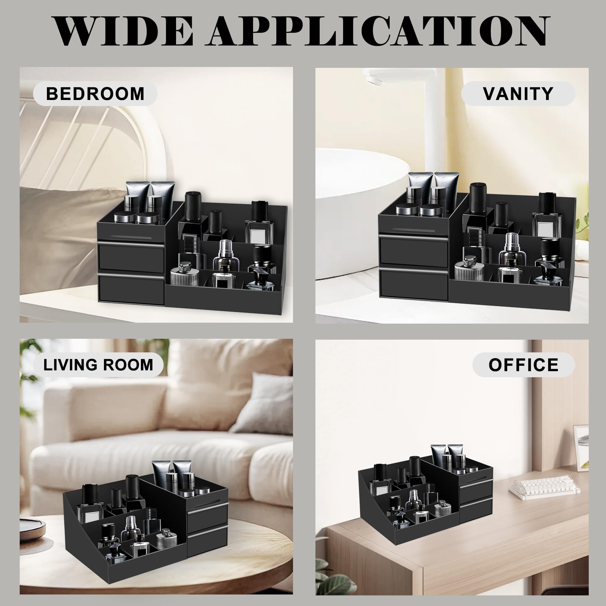 Turesmith vanity organizer makeup shows versatile storage for brushes and lipsticks