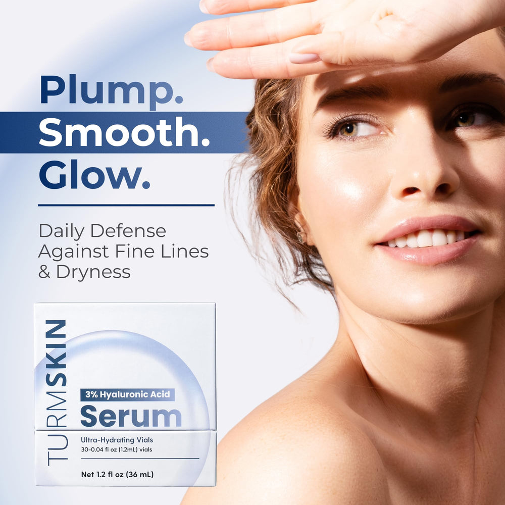 Turmskin Hyaluronic Serum Ampoules single-use vials enable precise at-home application.