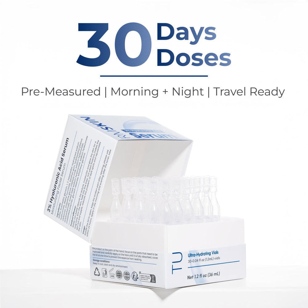 Turmskin Hyaluronic Serum Ampoules soft PE vials for clean handling.