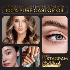 TURN TO EARTH Castor Oil enhances lashes and brows with regular use.