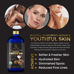 TURN TO EARTH Castor Oil for hair growth and healthier-looking roots when applied.