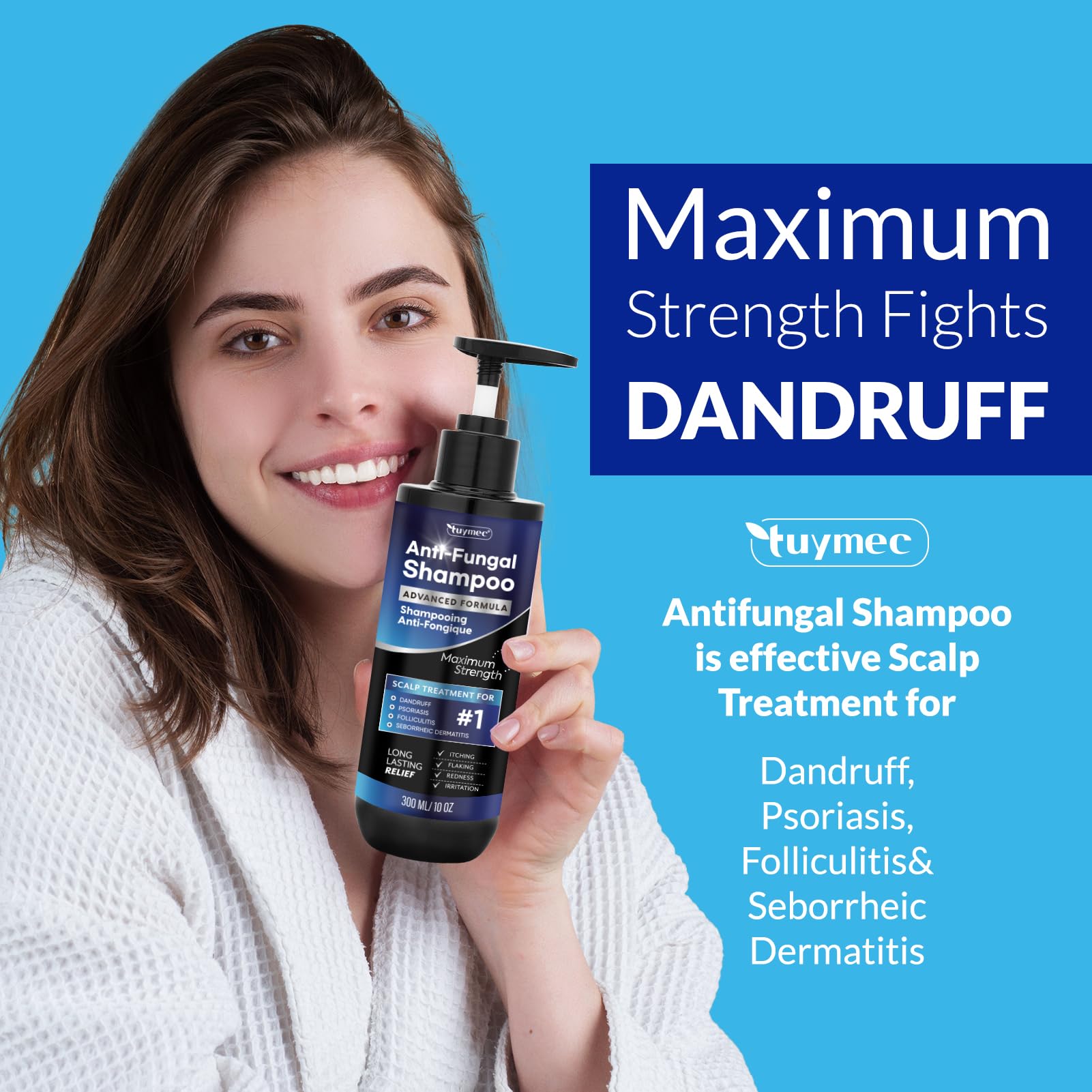 Tuymec shampoo with Coptis Chinensis extract for soothing scalp relief
