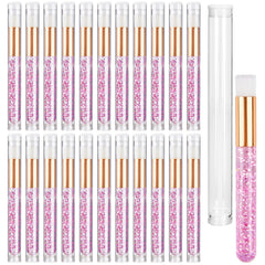 TUZAZO 40-piece pink lash brush set with cleansing brushes for daily lash care