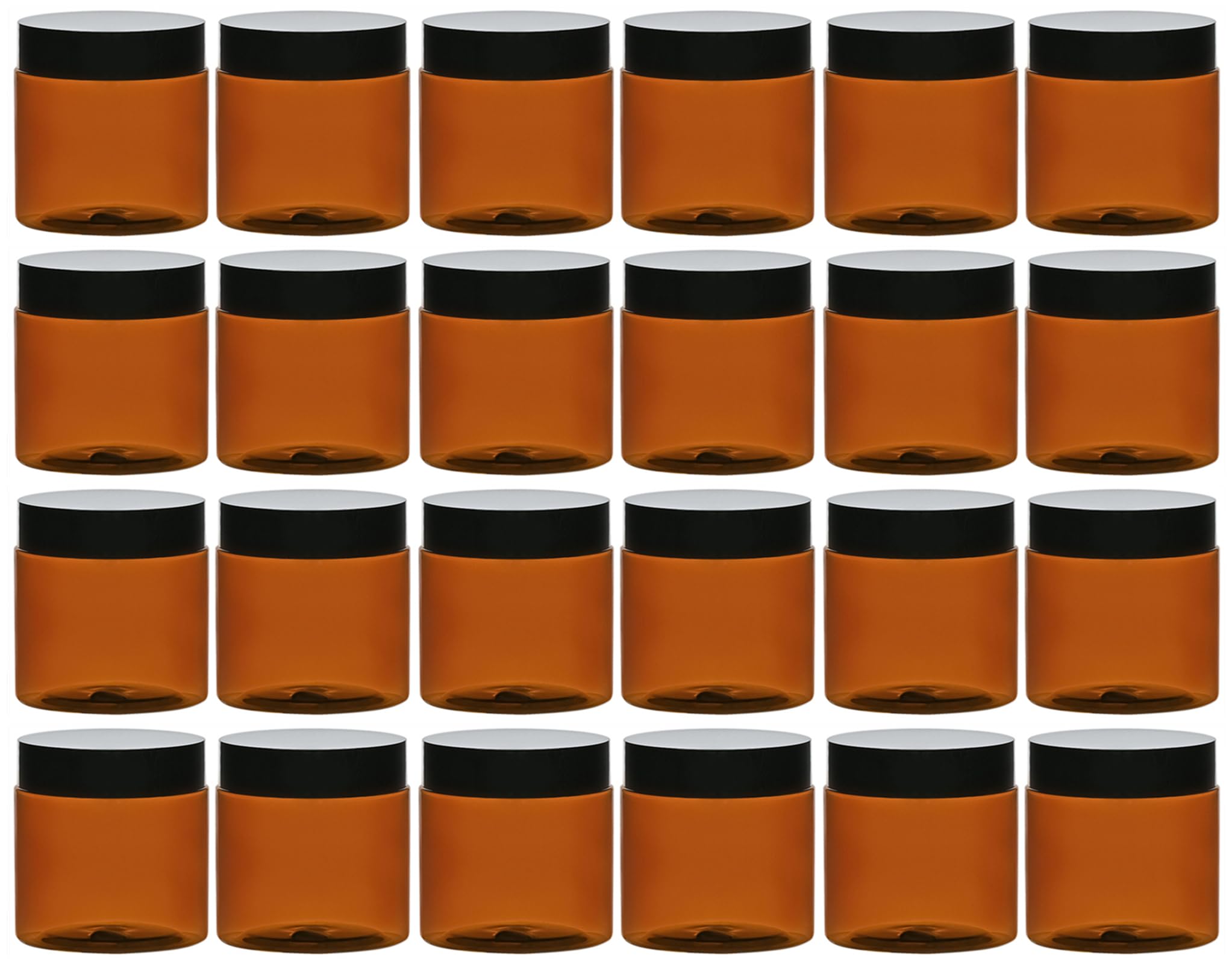 TUZAZO 2 oz amber container with lid, ideal for travel cosmetics storage.