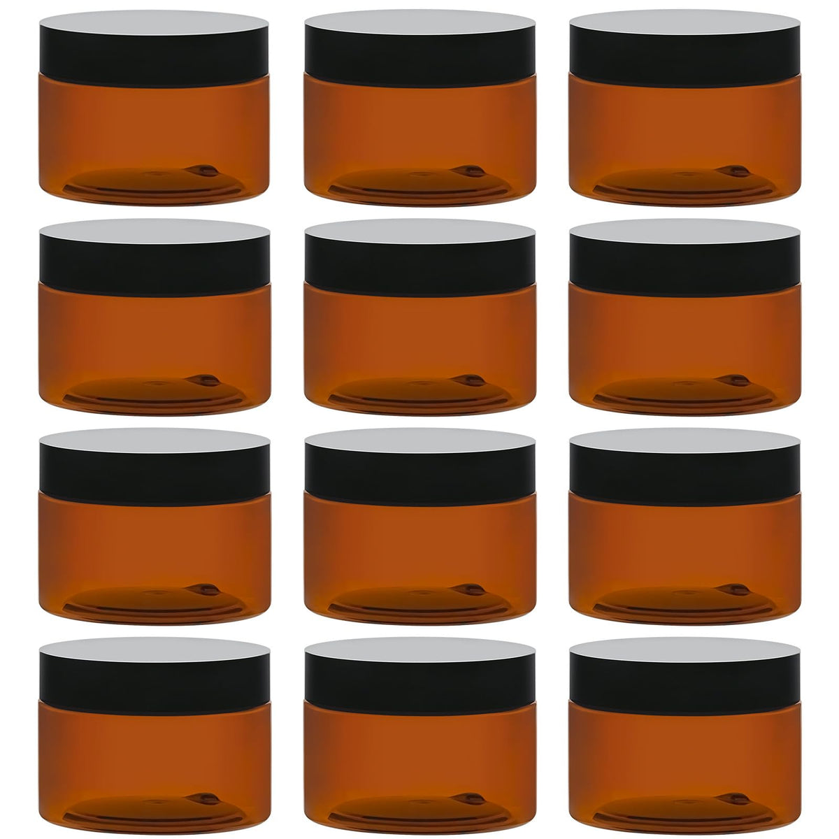 TUZAZO amber 4oz jar with leak-proof lids for travel cosmetics