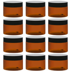 TUZAZO amber 4oz jar with leak-proof lids for travel cosmetics