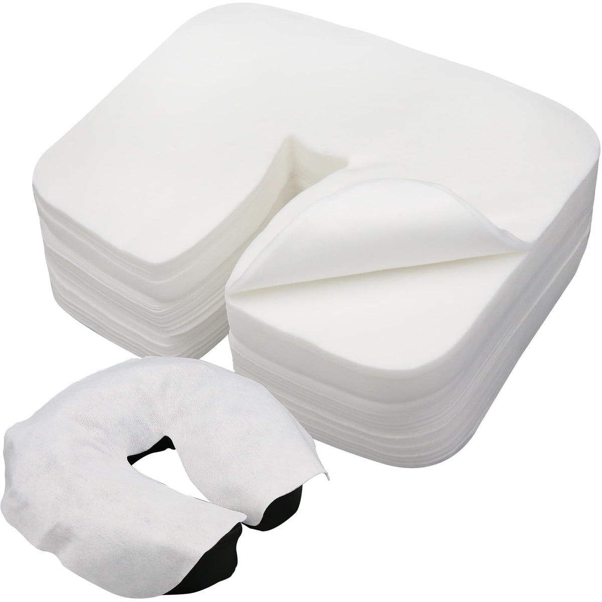 Tvvcalk disposable face cradle covers packaged for easy single-use setup and quick turnover.
