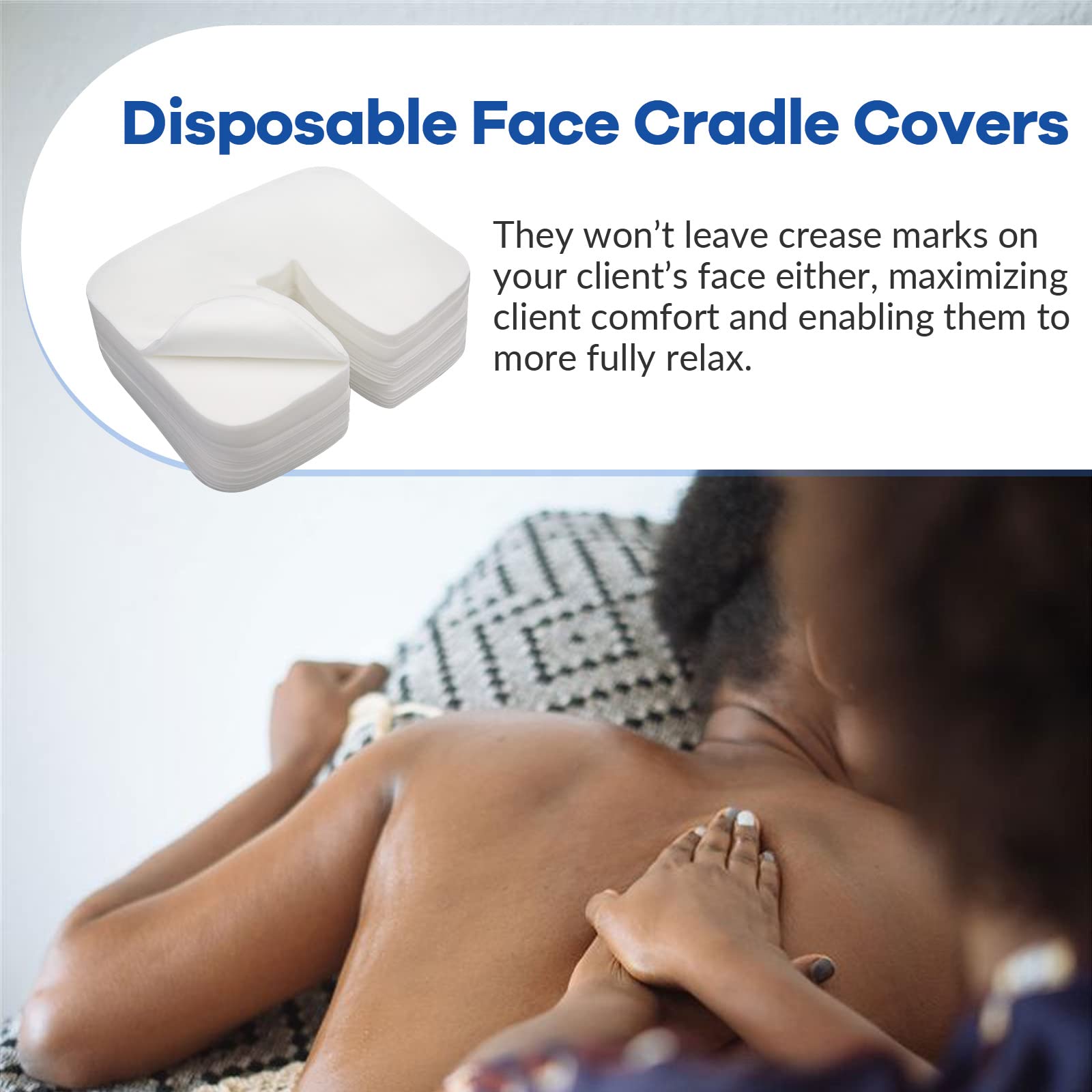 Tvvcalk face cradle cover is thick enough to prevent crease marks on the client's face.