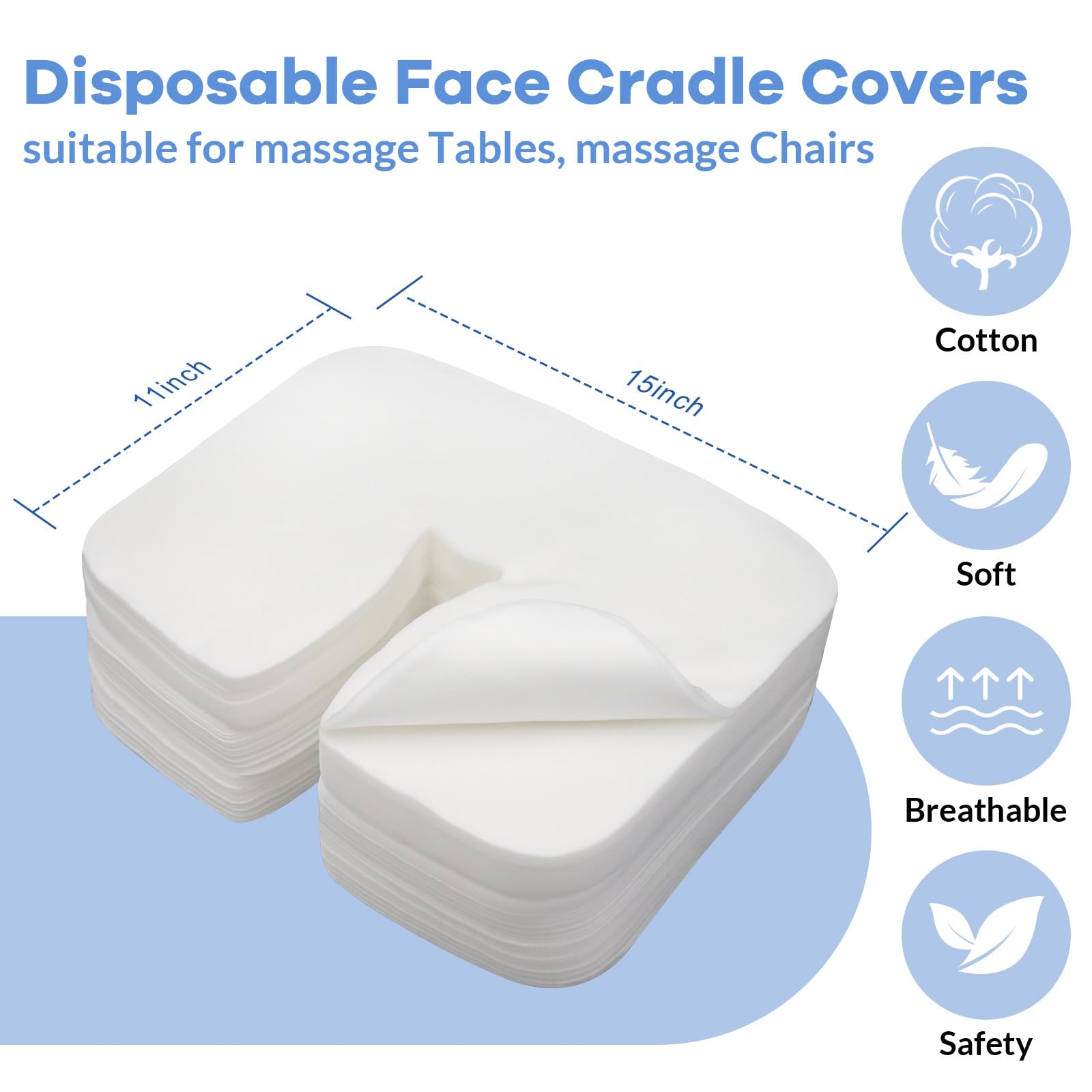 Tvvcalk face cradle cover soft touch offers luxurious comfort during massage sessions.