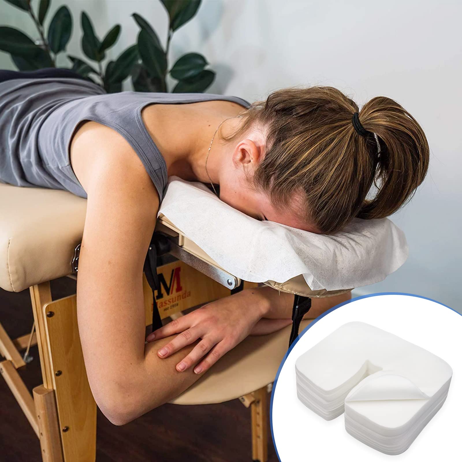 Tvvcalk massage headrest cover fits nearly any table or chair headrest.