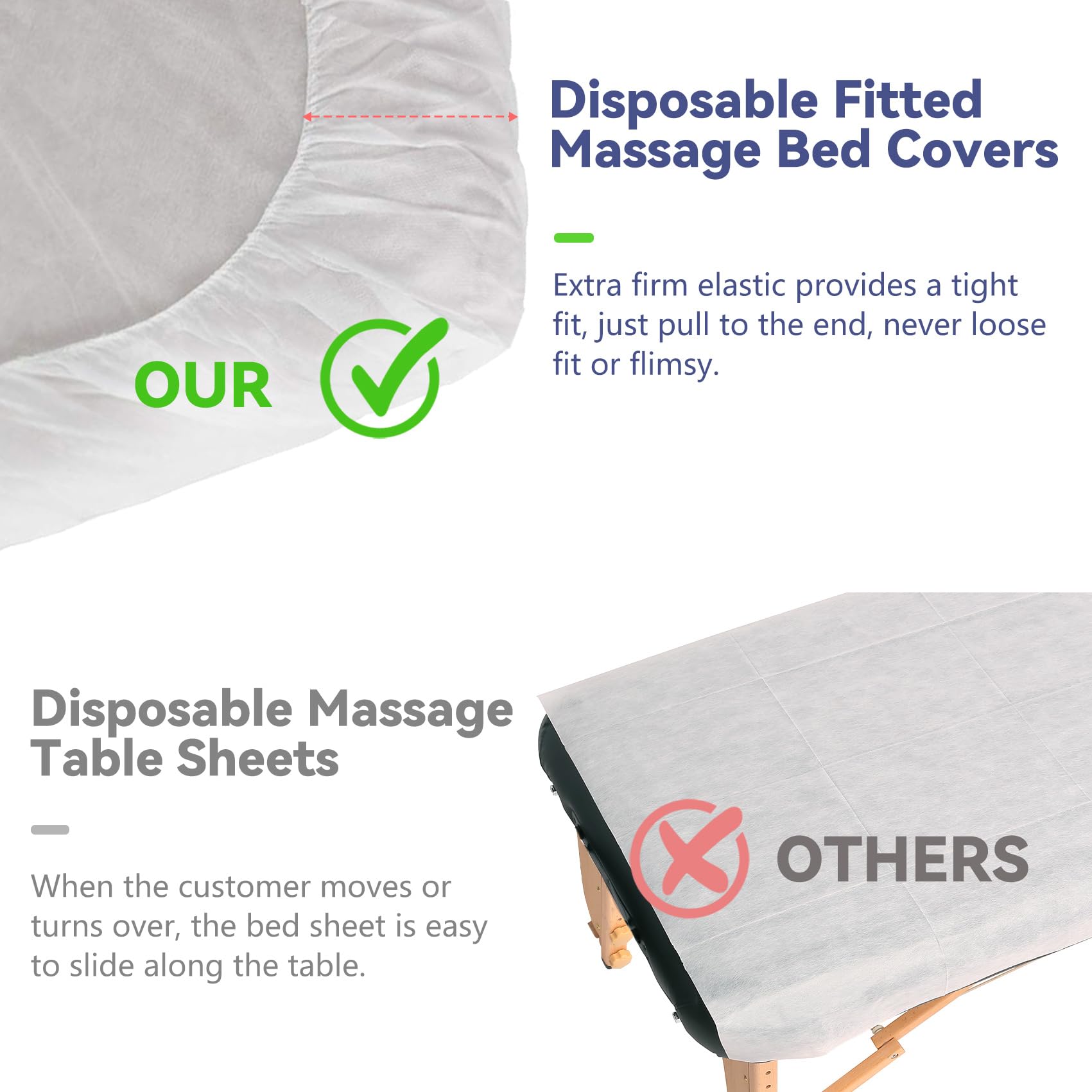 Tvvcalk disposable sheets airy and lightweight for quick changes.