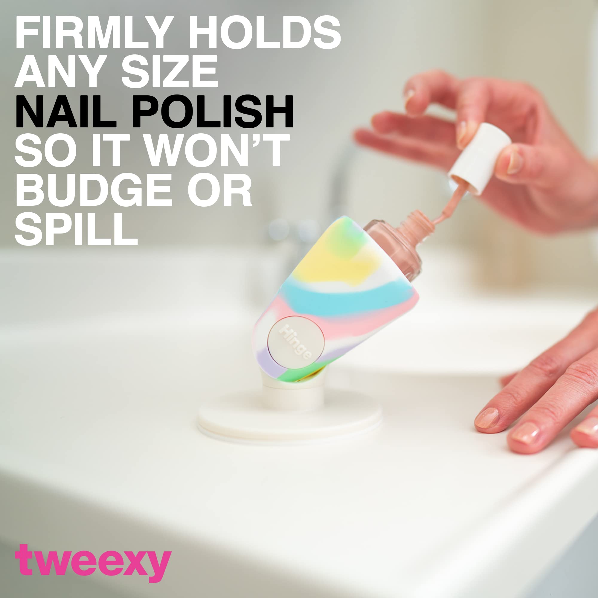 tweexy hinge mess-free nail art station keeps polish upright reducing spills during manicures