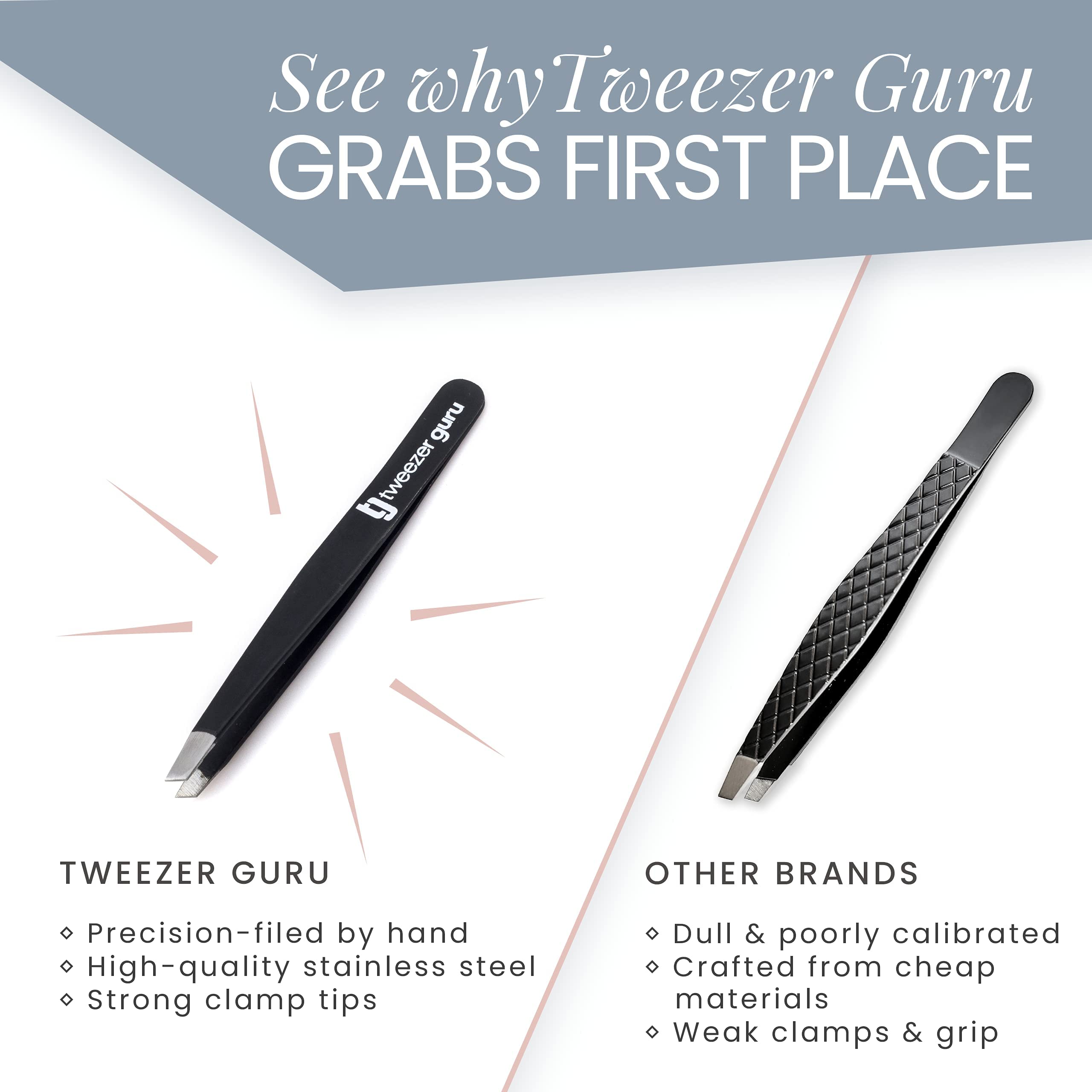TWEEZER GURU caso-protector mantiene las pinzas seguras.