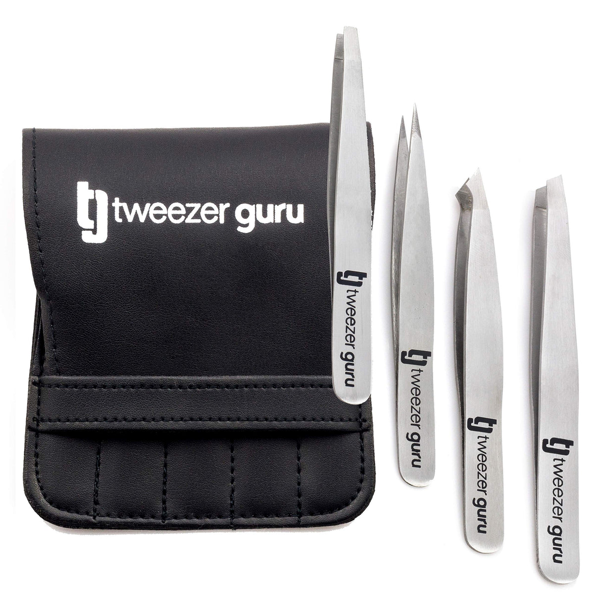 Tweezer Guru slant brow tweezer closeup for precise shaping