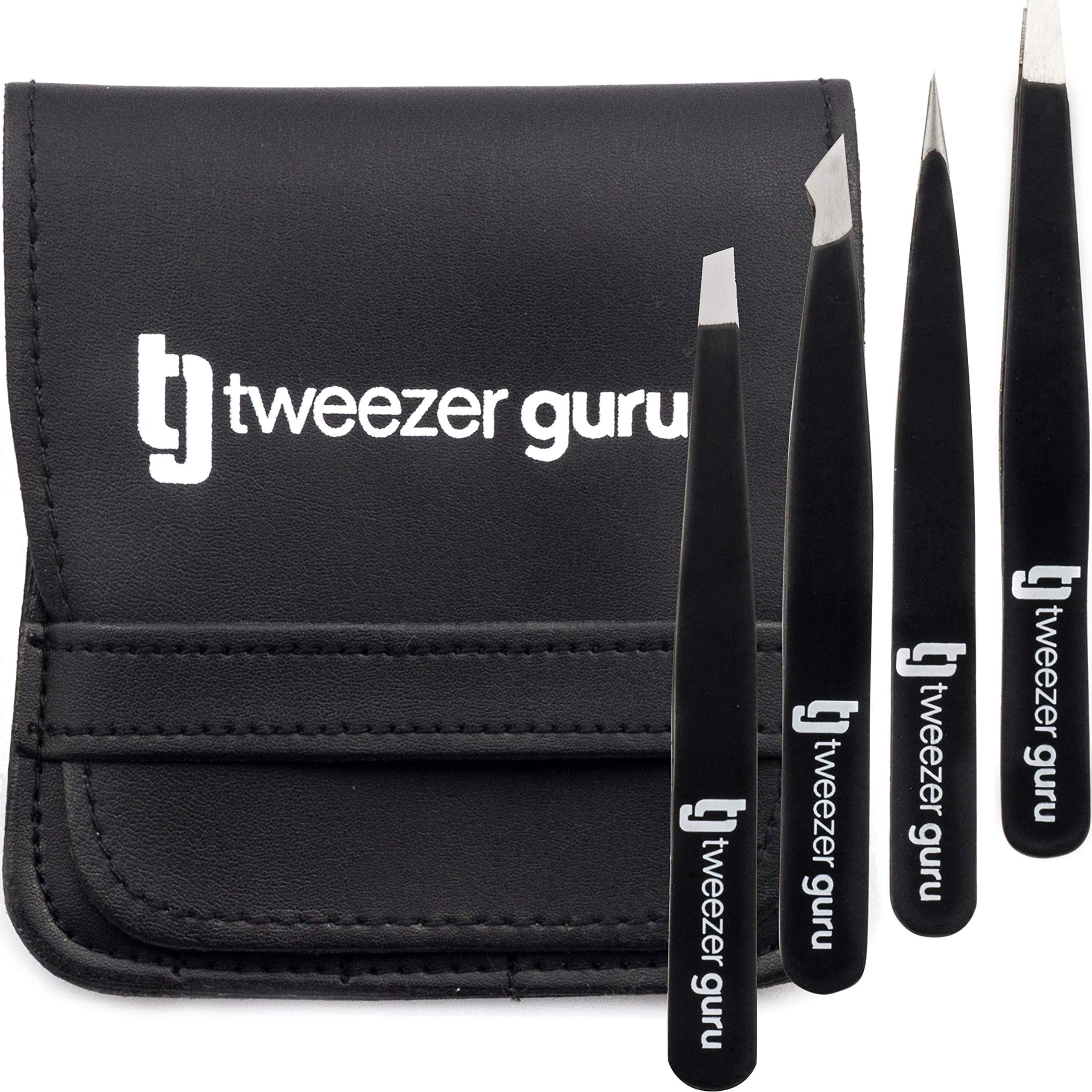 TWEEZER GURU pinzas-cejas-4-puntas para precisión y versatilidad.