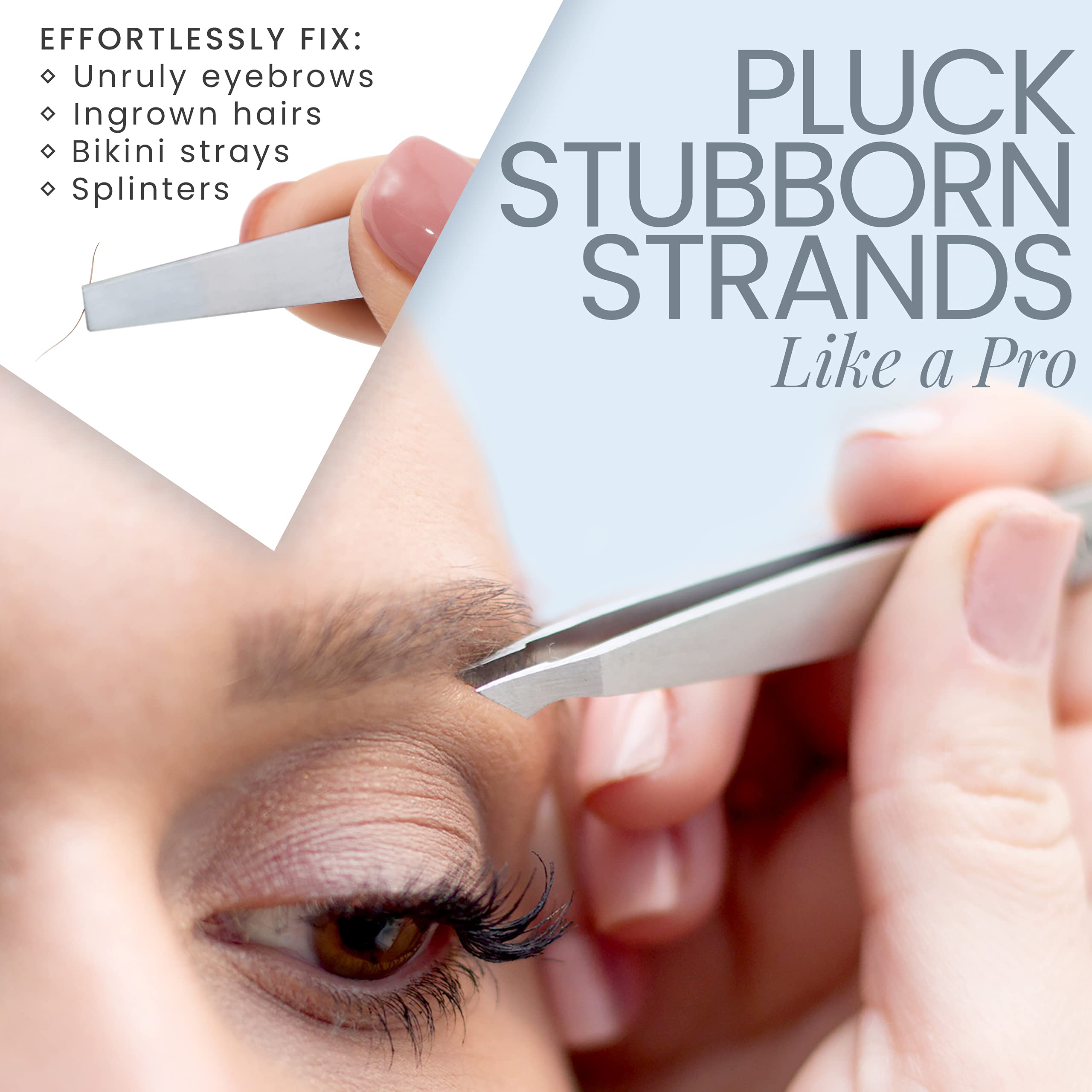 Tweezer Guru precision tweezers case open for on-the-go grooming