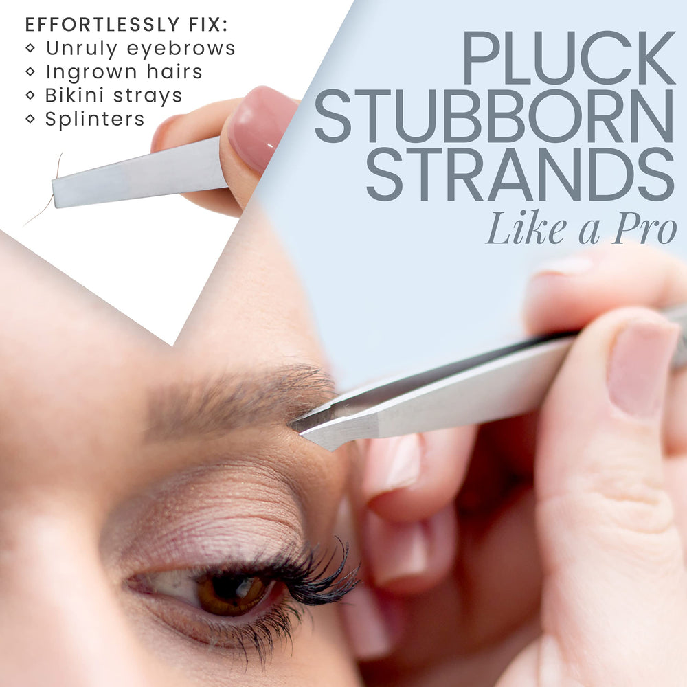 Tweezer Guru precision tweezers case open for on-the-go grooming