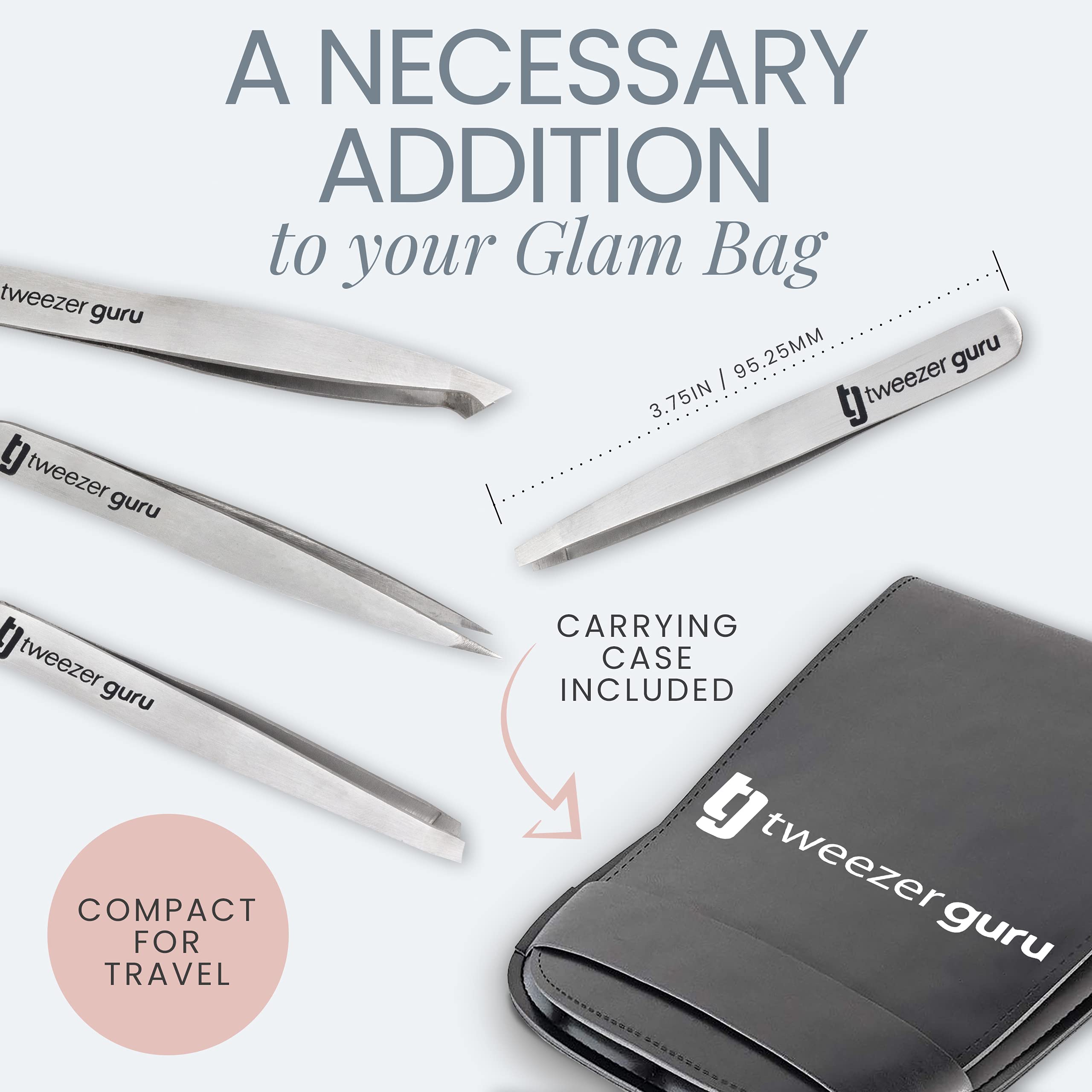 Tweezer Guru case closed for secure travel storage and organization