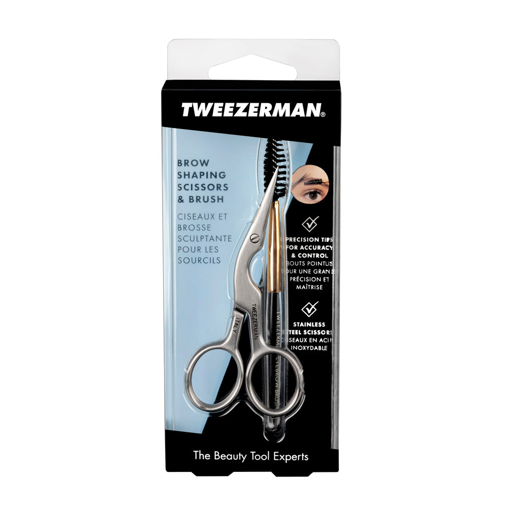 tweezerman brow brush for tidy arches and natural look