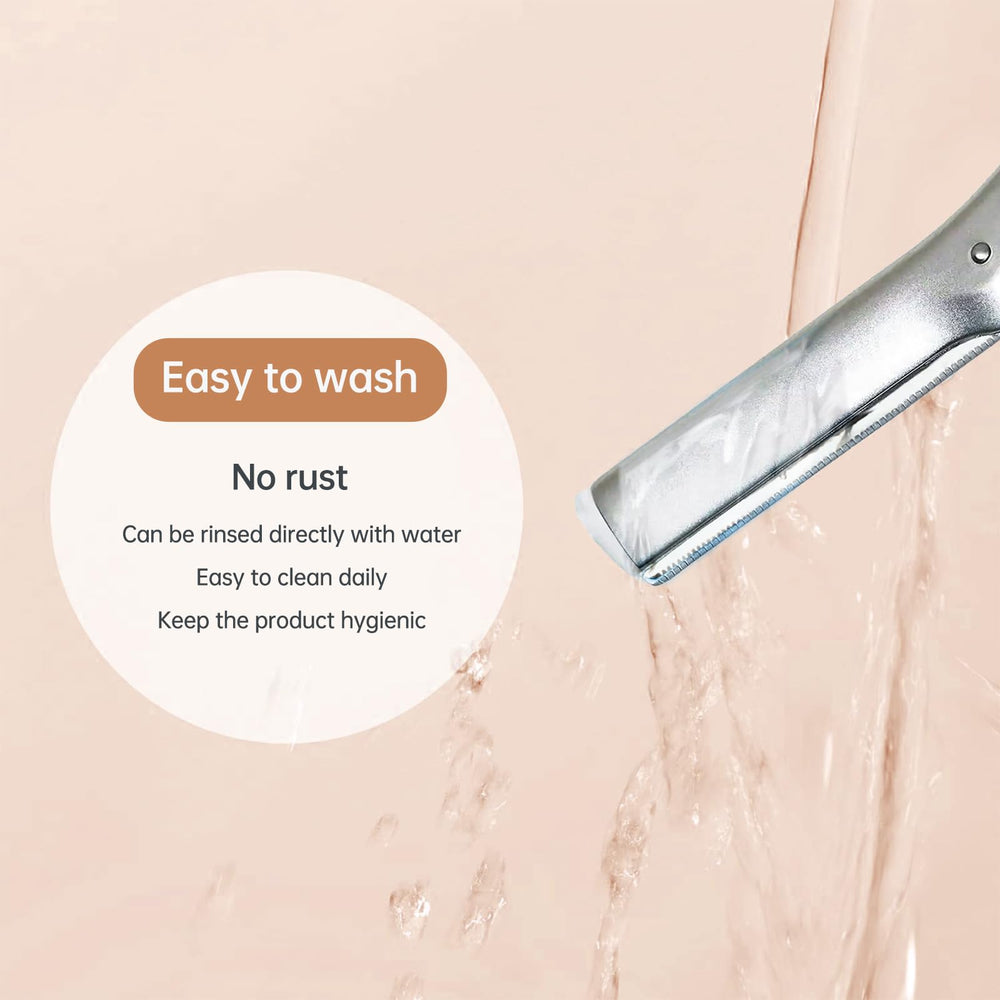 Tweezerman-compatible razor refills blades up-close showcasing sharpness.