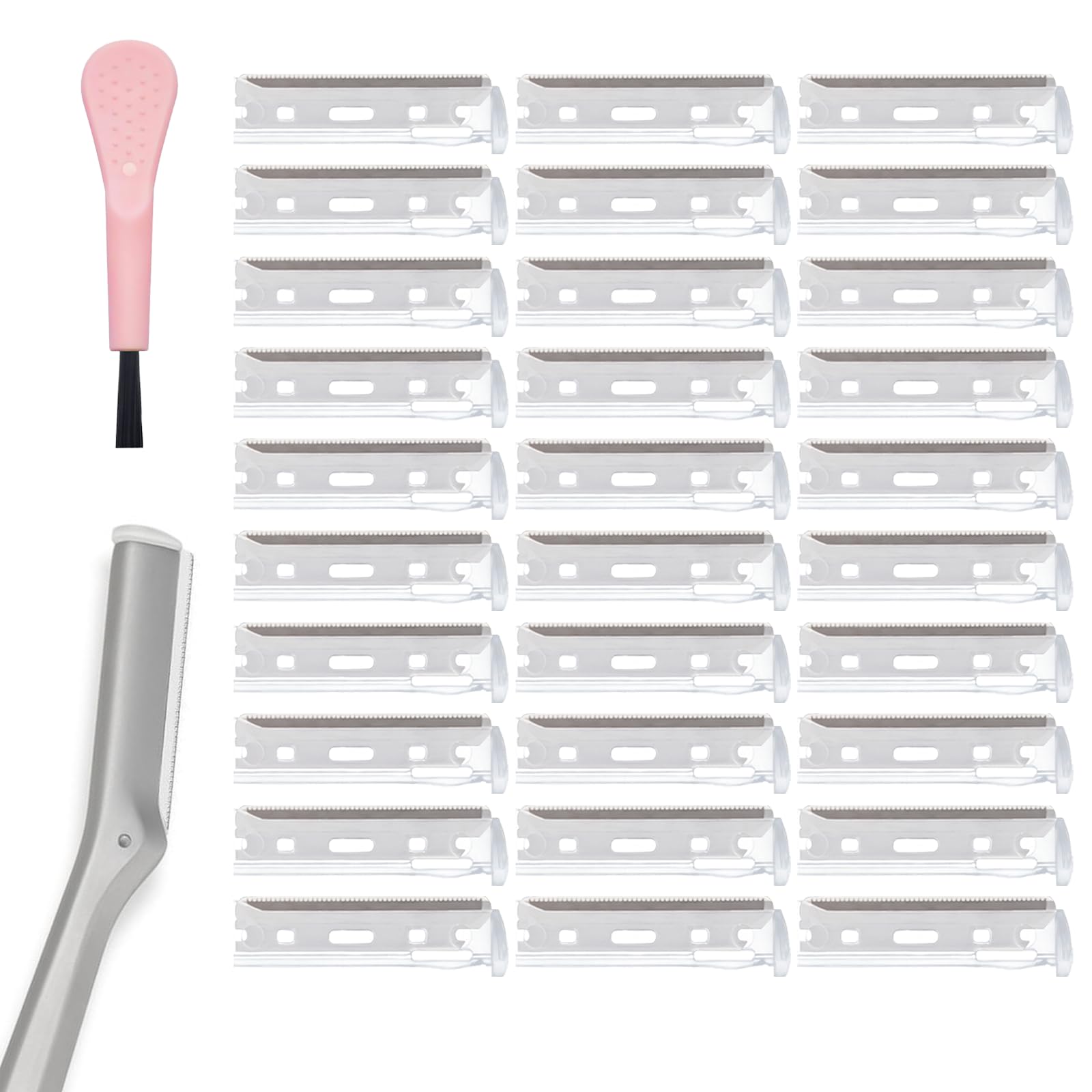 Tweezerman-compatible razor refills front view showing a 30-pack for extended grooming.