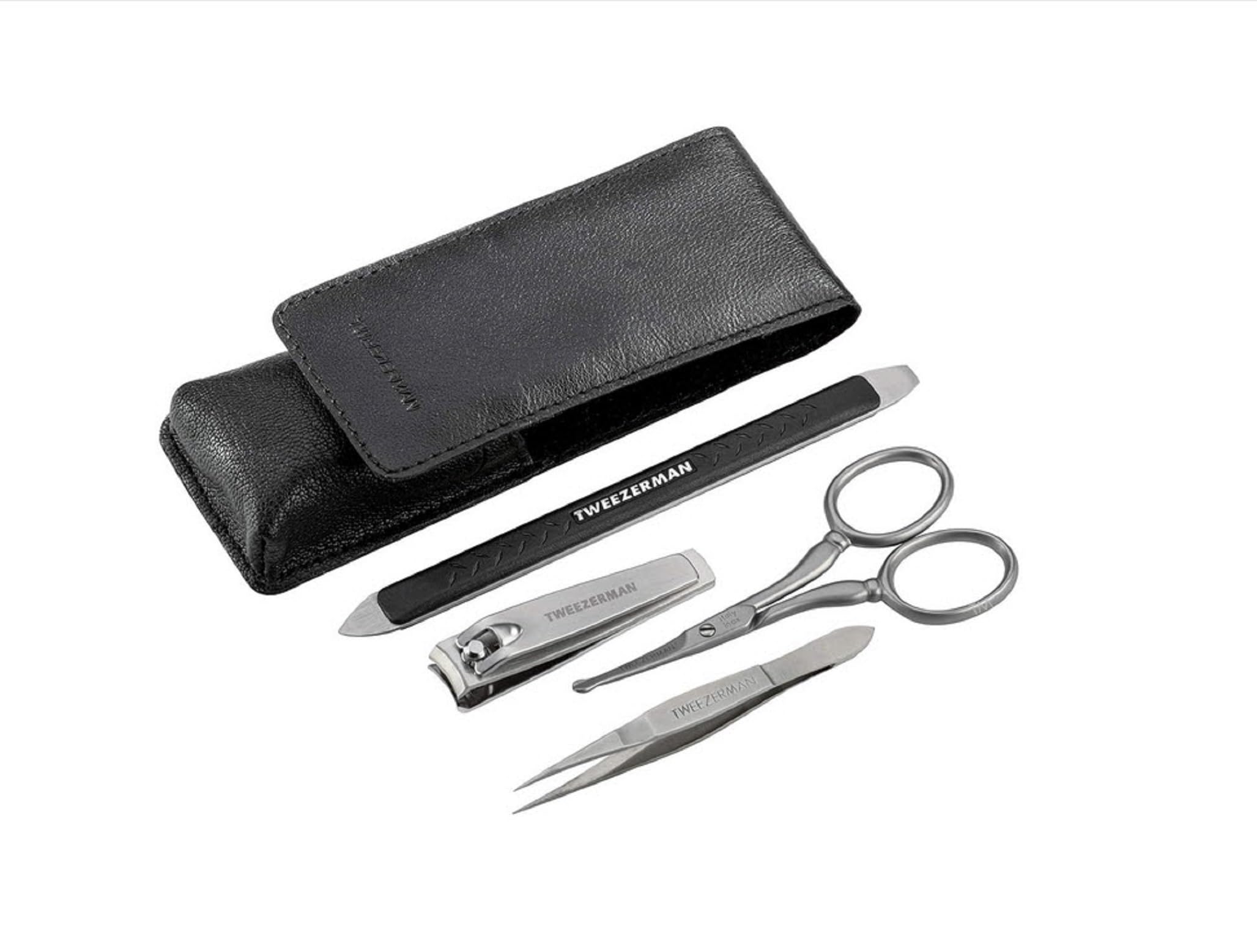 Tweezerman Essential Grooming Kit Tweezerette ingrown-hair-removal for clean brows.