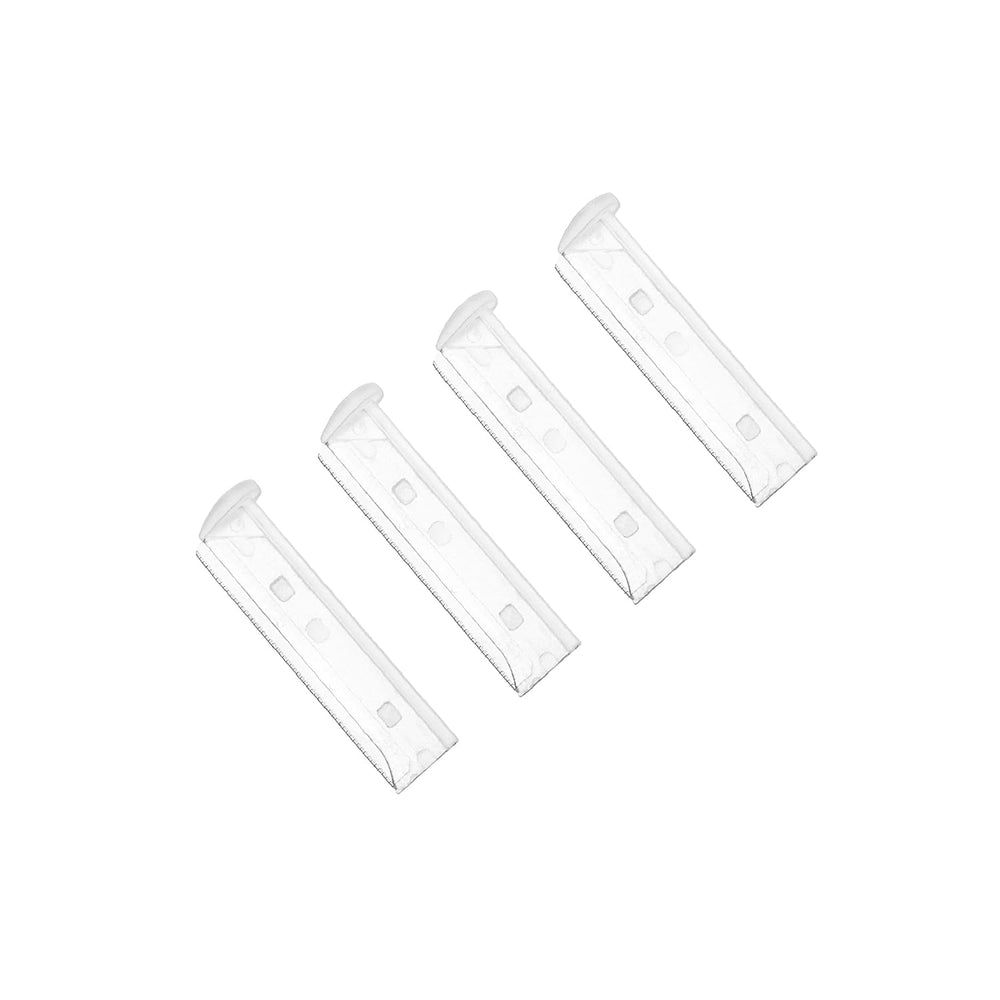 Tweezerman facial razor blades pack-4-count showing replacement blades for precise peach fuzz removal.