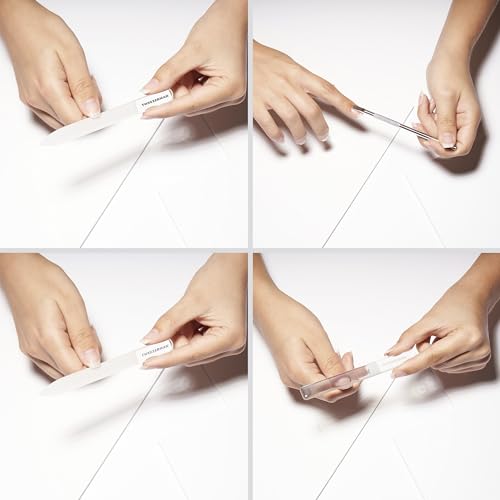 Tweezerman Glass Manicure Set nail clipper close-up shows sharp stainless blades for clean trims.