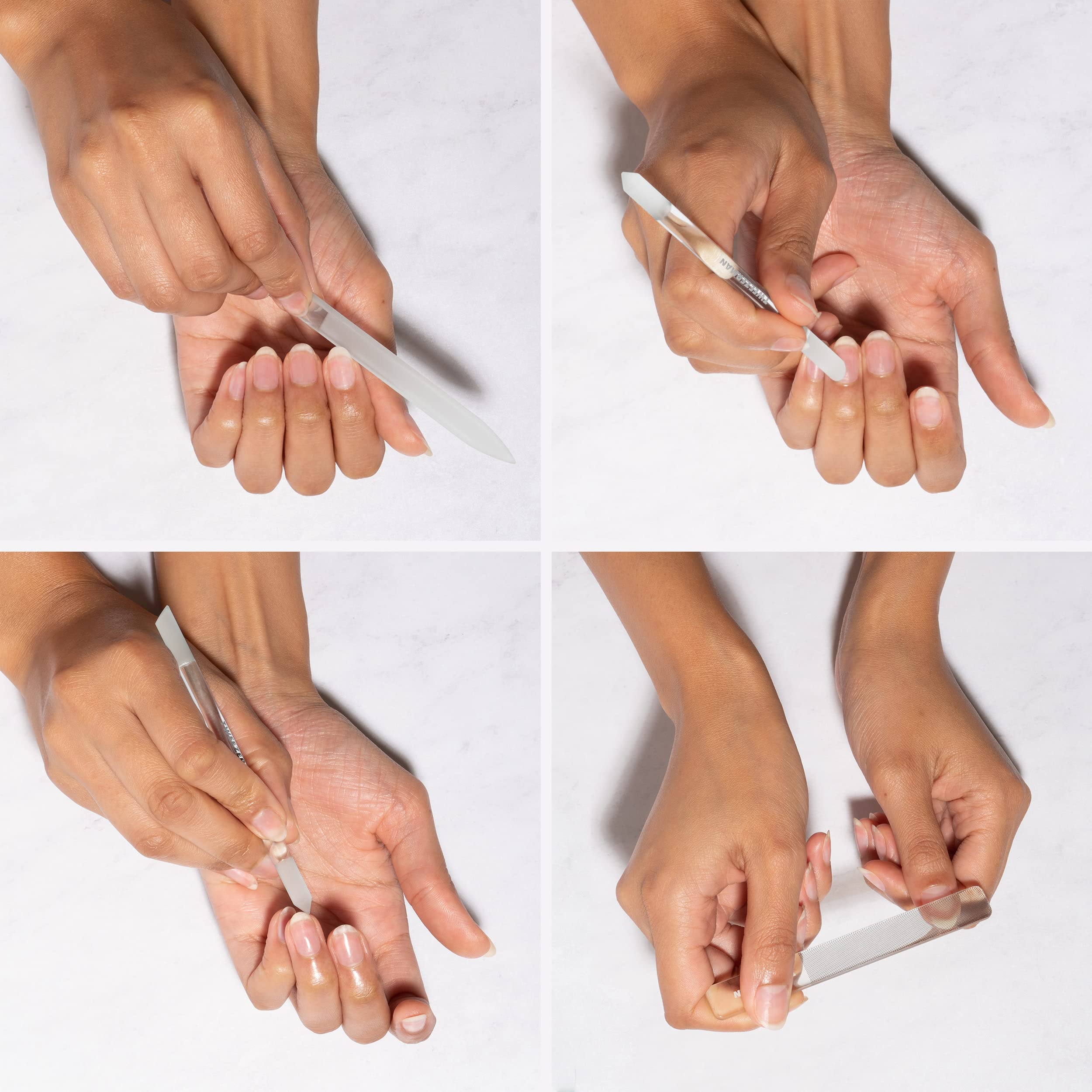 Tweezerman Glass Nailcare Set easy to clean after each manicure.