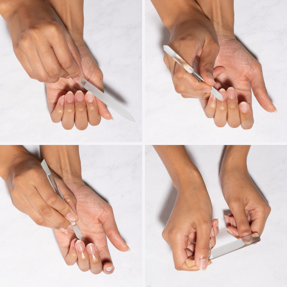 Tweezerman Glass Nailcare Set easy to clean after each manicure.