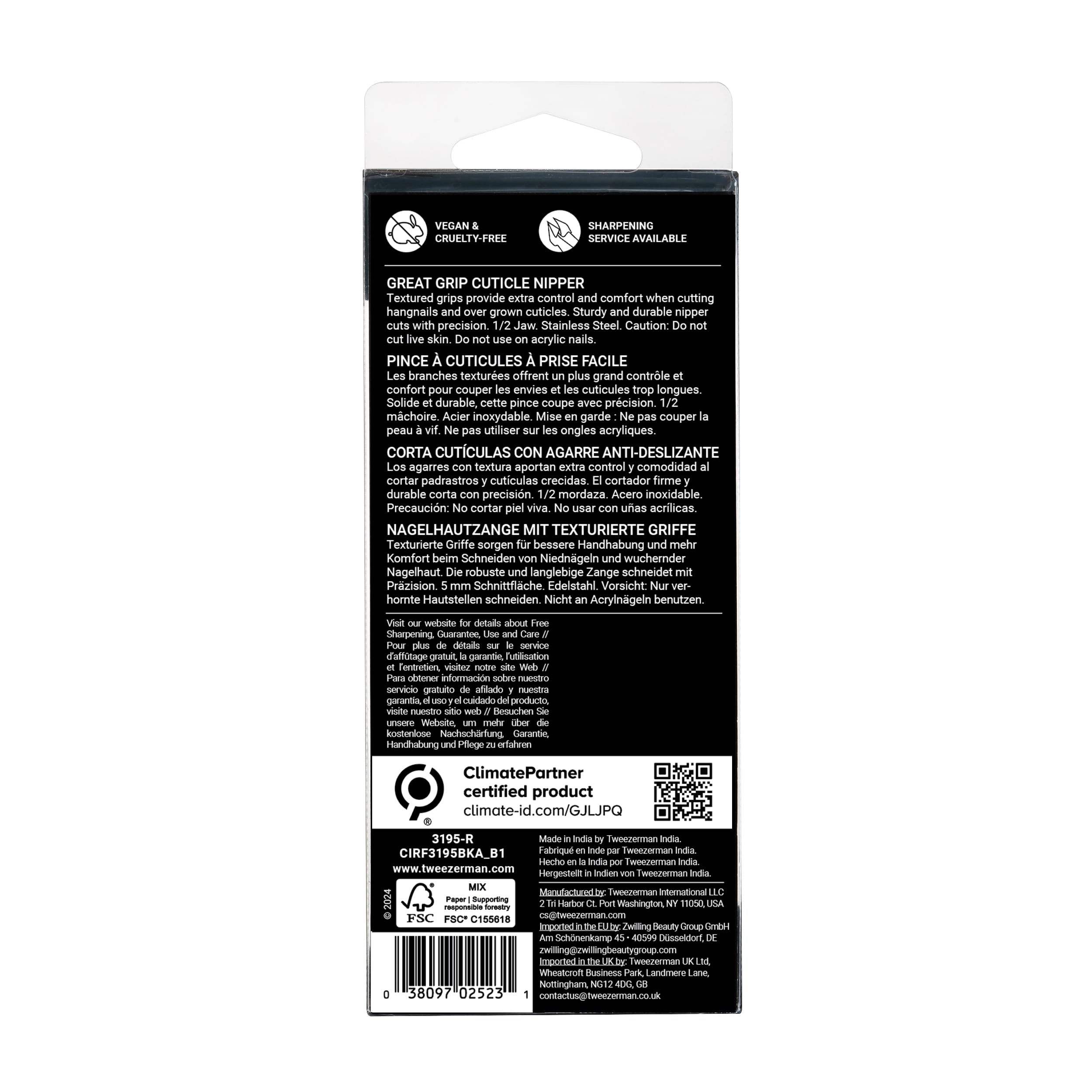 Tweezerman Great Grip Cuticle Nipper usage guide for safe trimming