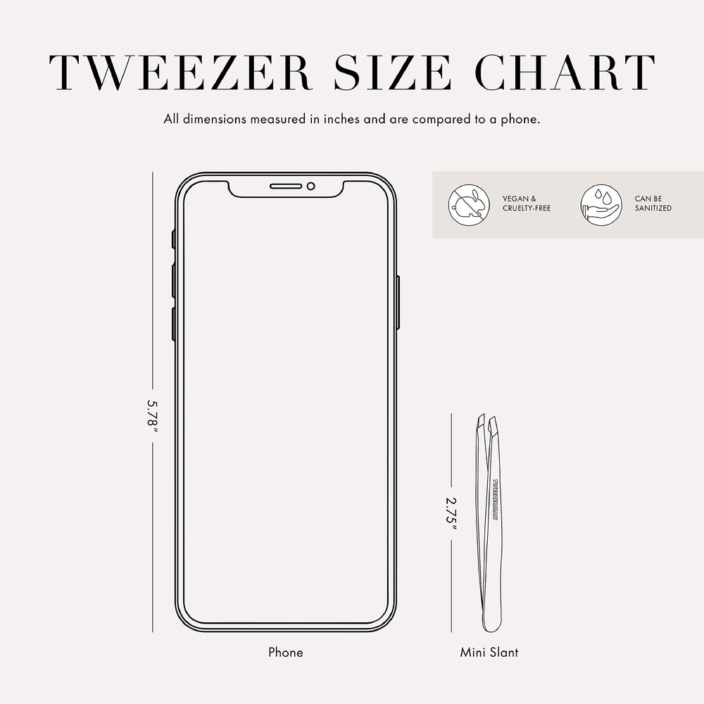 Tweezerman Mini Slant Tweezer neon pink color visible and easy to spot