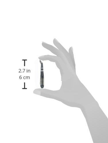 Tweezerman Mini Squeeze Cutical Nipper silver textured grip offers comfortable control during use.