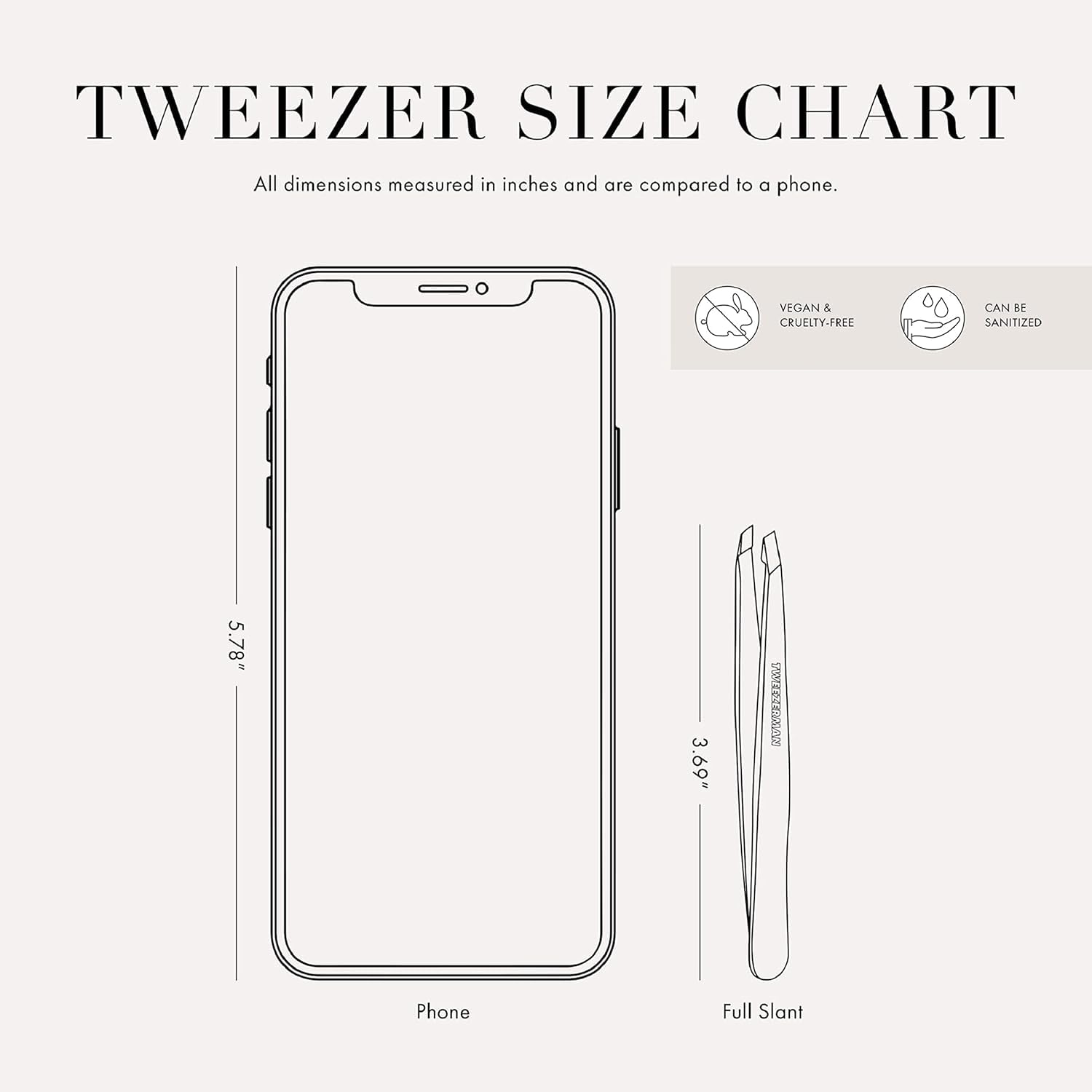 Tweezerman packaged slant tweezer ready for travel