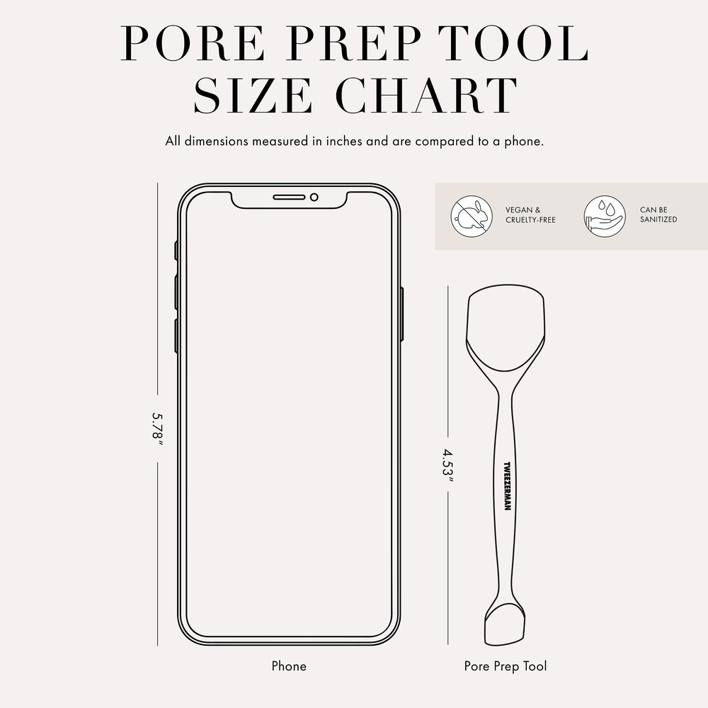Tweezerman Pore Prep Tool in-use during skincare routine with steam.