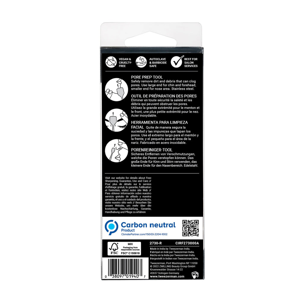 Tweezerman Pore Prep Tool on skin surface prepping for absorption.