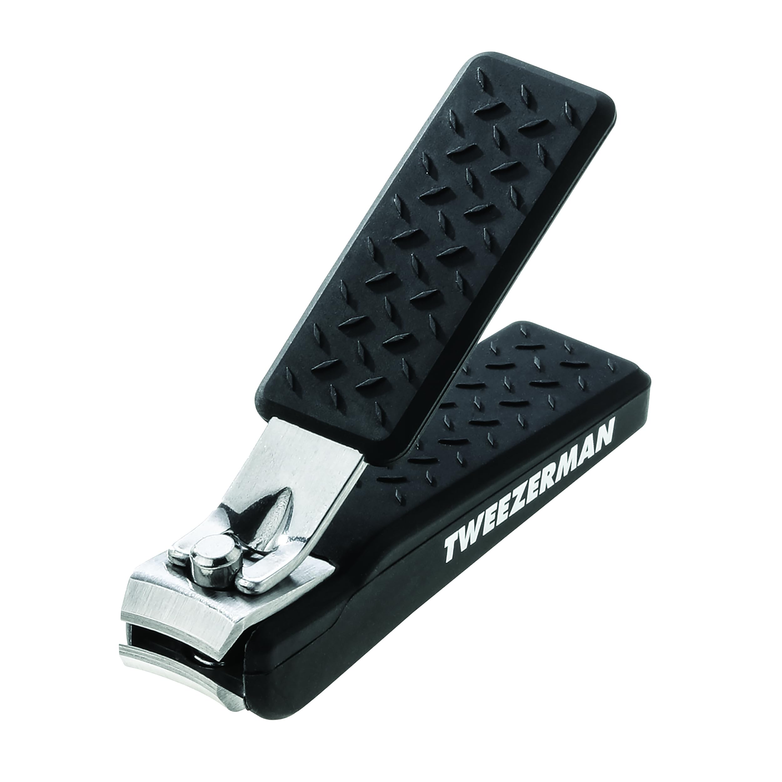 Tweezerman Precision Grip Fingernail Clipper in black featuring durable design.