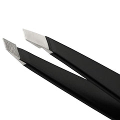 Tweezerman slant tweezer close-up showing evenly aligned tips.
