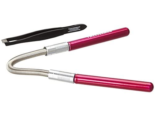 Using Tweezerman Smooth Finish on the chin and neck for precise grooming.