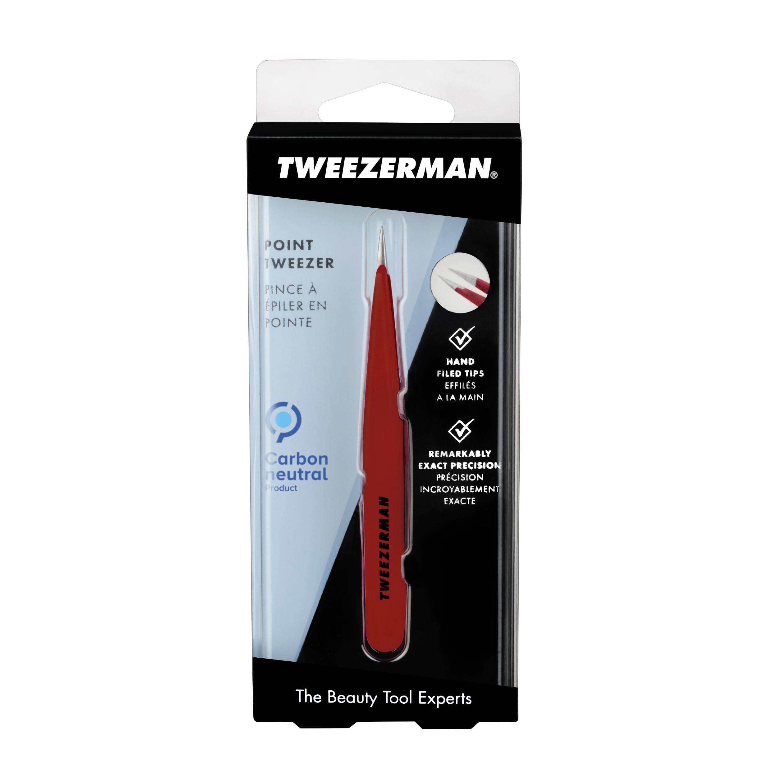 Tweezerman use on facial hair and fine hairs around the lips and cheeks.