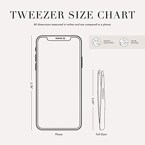 Tweezerman tweezer tip detail shows finely tapered aligned tips for root-hair capture.